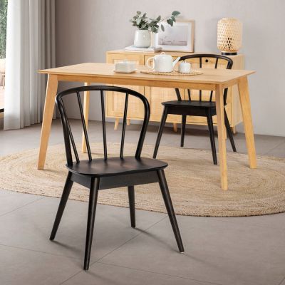 Pack 2 chaises Brisa en bois coleur noir
