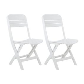 Pack 2 Chaises Pliantes Bliss Blanches 52x40x82cm O91