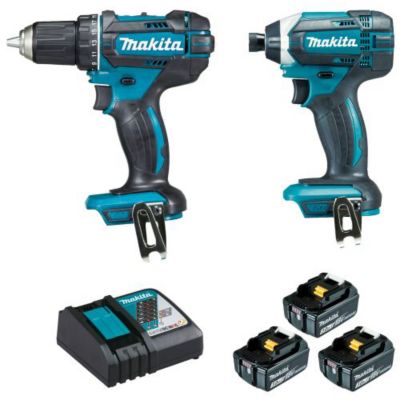 Pack 2 outils 18V (DDF482/DTD152) + 3 batteries 3Ah + chargeur + coffret MAKPAC - MAKITA - DLX2127J1