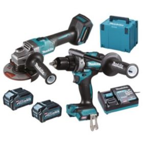 Pack 2 outils 40V (DF001GZ + GA005GZ) + 2 batteries 4Ah + chargeur rapide + coffret MAKPAC - MAKITA - DK0124G201