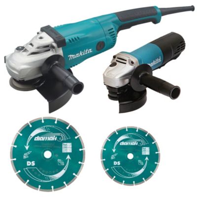 Pack 2 Outils Makita Dk0053gx2-p (meuleuse Ga9020 + Meuleuse 9558hnrg)