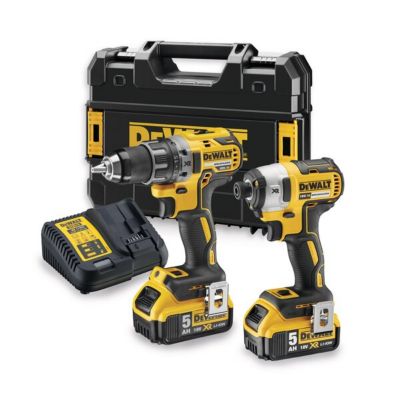 Pack 2 outils XR 18V - DCD791NT perceuse et DCF887P2 visseuse à chocs, 2x5,0 Ah, chargeur, TSTAK