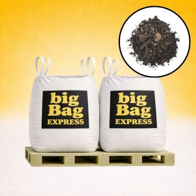 PACK 2 X BIG BAG de 1m3 (+/- 2,4T) Terre Criblée Amendée Compostée à 25% - Livraison PREMIUM