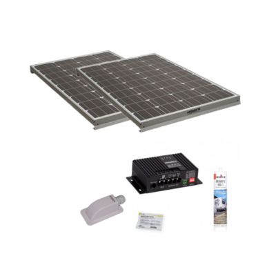 Pack 2x Panneaux Solaires 140W + Kit de pose Solaire avec Régulateur MPPT 20A ANTARION