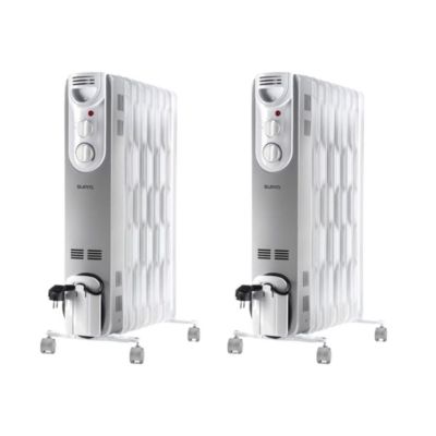 Pack  2x Radiateurs à Bain d'Huile 2000W Thermostat Mécanique SUPRA