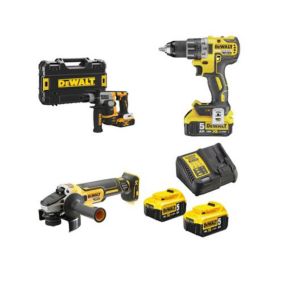 Pack 3 outils 18V XR (DCD791/DCG405/DCH172) + 2 batteries 5Ah + chargeur + coffret T-STAK - DEWALT - DCK2020P2T/DCH172NT