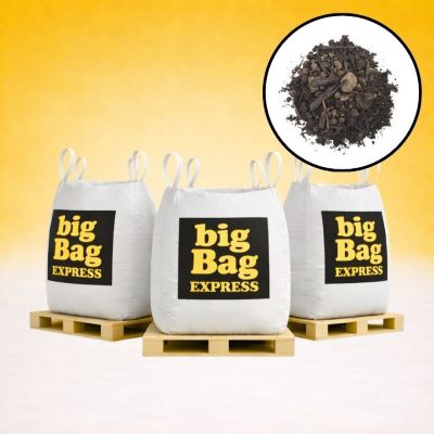 PACK 3 X BIG BAG de 1m3 (+/- 3,6T) Terre Criblée Amendée Compostée à 25% - Livraison PREMIUM