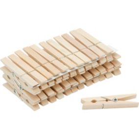 Pack 36 pinces à linge en bois Nespoli L.27 x l.12,5 x H.4,5 cm
