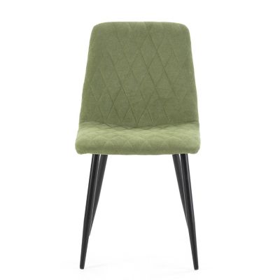 Pack 4 chaises Abril recouvertes de tissu vert