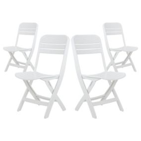 Pack 4 Chaises Pliantes Bliss Blanches 52x40x82cm O91