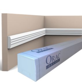 Pack 4 mètres P5021 Cimaise murale Orac x Cimaises-et-plus - 3x1x200cm (h x p x L) - moulure décorative polyuréthane