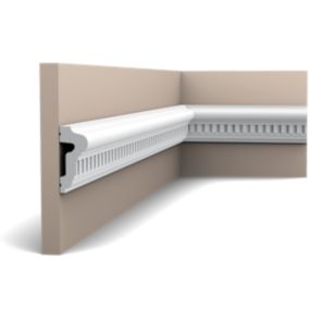 Pack 4 mètres P6020 Cimaise murale Orac x Cimaises-et-plus - 6,5x3x200cm (h x p x L) - moulure décorative polyuréthane