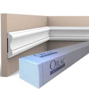 Pack 4 mètres P8040 Cimaise murale Orac x Cimaises-et-plus - 10x2x200cm (h x p x L) - moulure décorative polyuréthane