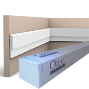 Pack 4 mètres P9900 Cimaise murale Orac x Cimaises-et-plus - 8x1x200cm (h x p x L) - moulure décorative polyuréthane