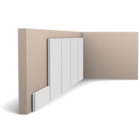 Pack 4 mètres PX147 Panneau Revêtement Mural Soubassement 200x16,9x0,9cm (L x l x h) Orac x Cimaises-et-plus