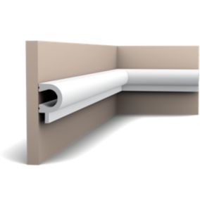 Pack 4 mètres PX169 Cimaise pour Lambris Orac - 3,5x5,5x200cm (h x p x L) - moulure décorative polymère
