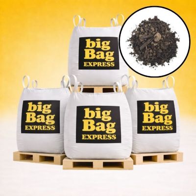 PACK 4 X BIG BAG de 1m3 (+/- 4,8T) Terre Criblée Amendée Compostée à 25% - Livraison PREMIUM
