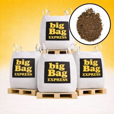 PACK 4 X BIG BAG de 1m3 (+/- 5,6T) Terre Criblée Amendée Compostée à 5% - Livraison PREMIUM