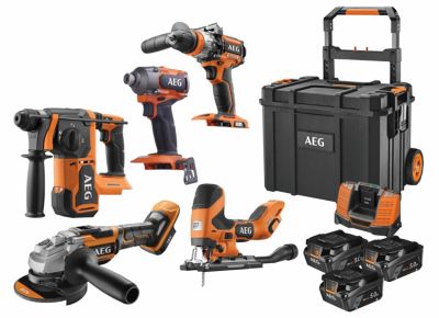 Pack 5 outils électroportatifs sans fil AEG AEG5CKBL1-503RB