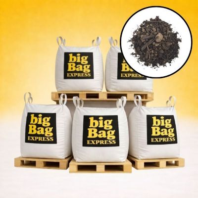 PACK 5 X BIG BAG de 1m3 (+/- 6T) Terre Criblée Amendée Compostée à 25% - Livraison PREMIUM