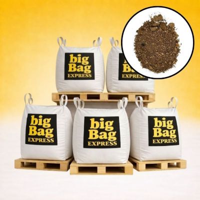 PACK 5 X BIG BAG de 1m3 (+/- 7T) Terre Criblée Amendée Compostée à 5% - Livraison PREMIUM