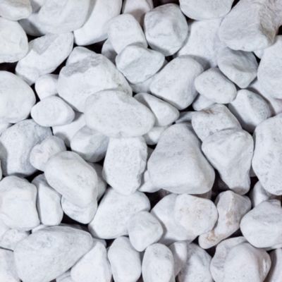 Pack 6 m² - Galet Marbre Blanc Carrare 60-100 mm (30 sacs soit 600kg) - RO'MA Nature