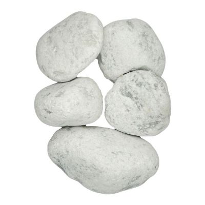PACK 700kg Galet de Marbre Blanc de Carrare 60/100 mm (28 Sacs x 25kg) - Livraison STANDARD