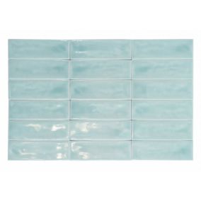 PACK 9,9 M2. Altea Mint Série Revêtement Porcelanique Premium 5x15 cm.