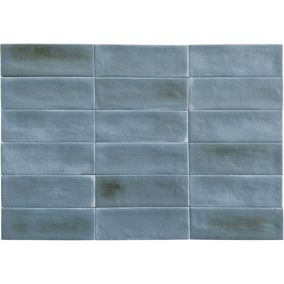 PACK 9,9 M2. Carrelage Mural Mini Metro 5x15cm Premium. Night Blue Matt