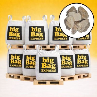 PACK 9 X BIG BAG de +/- 1,5T Pierre à Gabion Ocre Beige 70/120 mm - Livraison PREMIUM