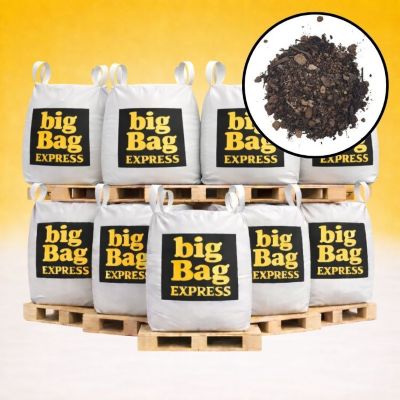 PACK 9 X BIG BAG de 1m3 (+/- 10,8T) Terre Criblée Amendée Compostée à 50% - Livraison PREMIUM