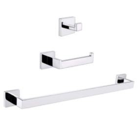 Pack accessoires salle de bain LUANDA chrome