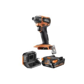 Pack AEG Visseuse à chocs AEG - BSS18SBL2-0 - 18V Brushless - Subcompact - 1 batterie 2.0Ah - 1 chargeur - SETL1820S