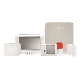 Pack alarme DIAGRAL Précision sirène / GSM DIAG04CSF et 2 détecteurs d'ouverture miniature DIAG39APX