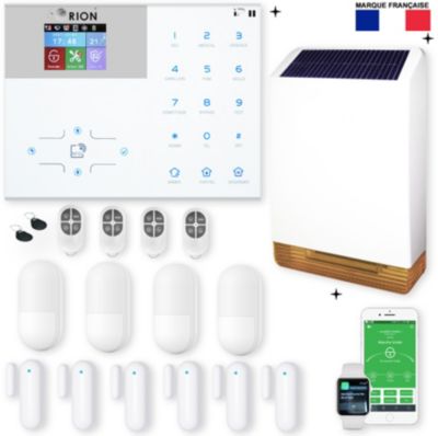 Pack alarme ORION sans fil connectée IP + GSM 4G avec sirène solaire - pour maison 5 à 7 piéces.