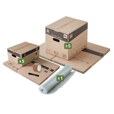 Pack and Move - Kit déménagement livres + marqueur + 1 adhésif offert