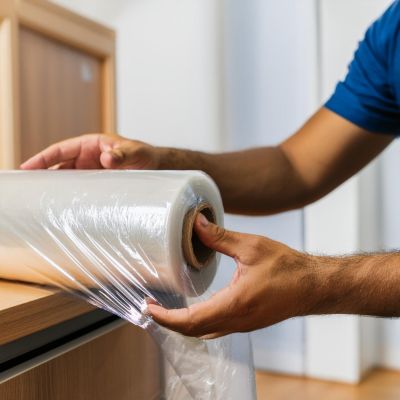 Film Etirable Noir Lot 6 Rouleaux Film Étirable Pack And Move | 300m Chacun | Transparent | Pour Déménagement Et Protection Emballage Déménagement