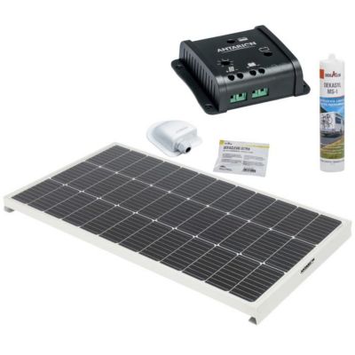 PACK ANTARION Panneau solaire Monocristallin 160W + Régulateur PWM 10A + Kit de pose Camping-car