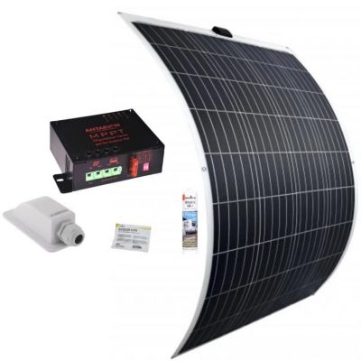 PACK ANTARION Panneau solaire Souple 150W + Régulateur MPPT 15A + Kit de pose Camping-car