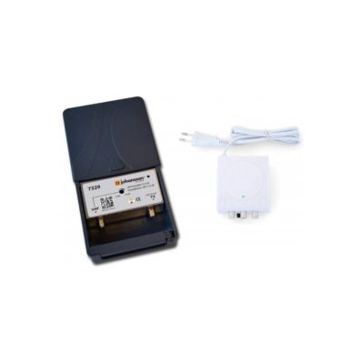 Pack  Antenne TNT Trinappe Prémontée Gain 18 dB + JOHANSSON Kit Préampli de Mât HDSAT