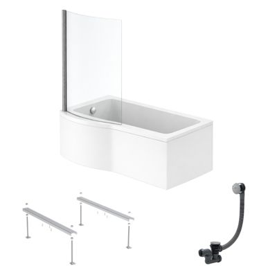 Pack baignoire bain douche 150 x 80 cm gauche IDEAL STANDARD Connect — free download