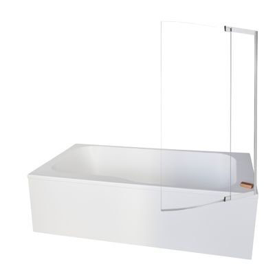 Pack baignoire bain douche 160 x 85 JACOB DELAFON Malice version droite + tablier en niche + pare bain