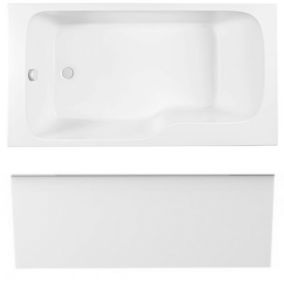 Pack baignoire bain douche 160 x 85 JACOB DELAFON Malice version gauche + tablier en niche