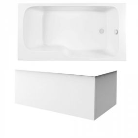 Pack baignoire bain douche 170 x 90 JACOB DELAFON Malice version droite + tablier en angle