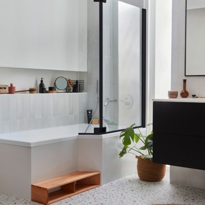 Pack baignoire bain douche antidérapante 180 x 90 JACOB DELAFON Neo version droite + tablier en angle