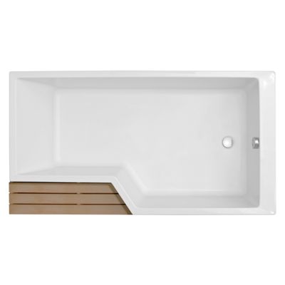 Pack baignoire bain douche antidérapante 180 x 90 JACOB DELAFON Neo version droite + tablier en angle