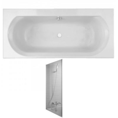 Pack baignoire droite 180 X 80 JACOB DELAFON Elise + pare bain struktura