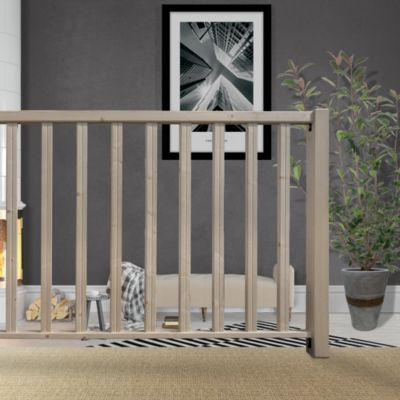 Pack balustrade FORTIA horizontal bois naturel