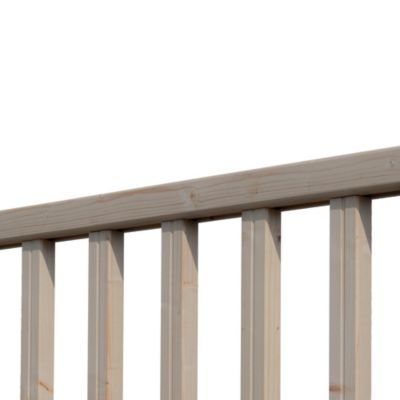Pack balustrade FORTIA horizontal bois naturel