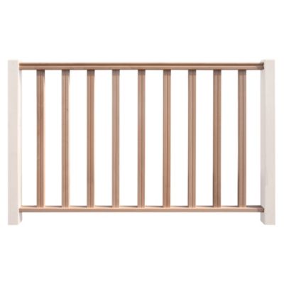 Pack balustrade FORTIA verticale à plat bois naturel